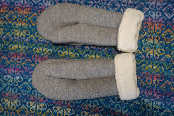 Fäustlinge Walkhandschuhe Walk-Handschuhe Fäustel gefüttert Baumwollfleece kbA