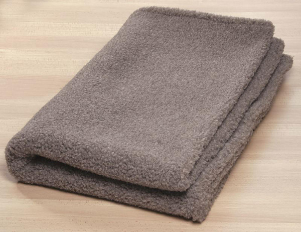 Kniedecke Wollflordecke Schafwollplüsch-Decke Wollflor Schafwollvlies