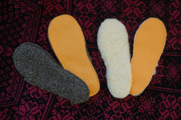Wollflor- Wollfilz Einlegesohle Wollplüsch