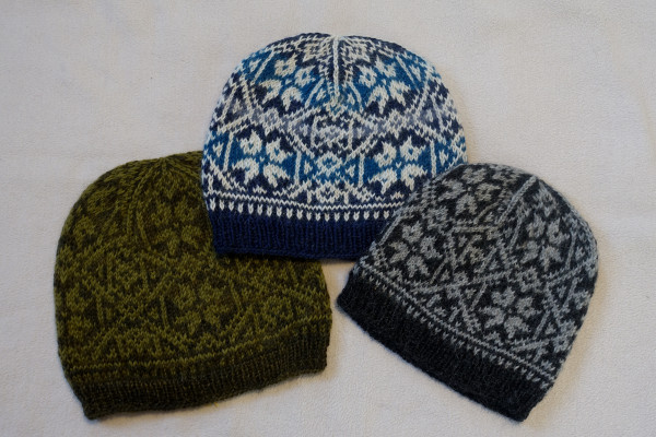 Beanie Strick-Mütze 'Fair Isle' feines Alpaca Norweger Strickmütze
