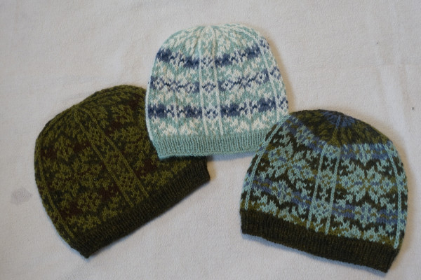 Beanie Strick-Mütze 'Fair Isle' feines Alpaca Norweger Strickmütze