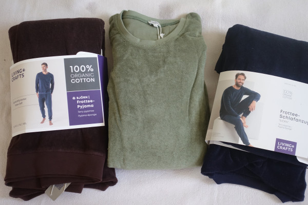 Herren Frottee Schlafanzug Pyjama GOTS Björn