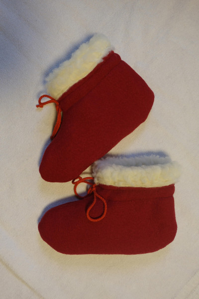 Bettschuhe Walk mit Wollflor gefüttert Sofaschuhe Fellschuhe