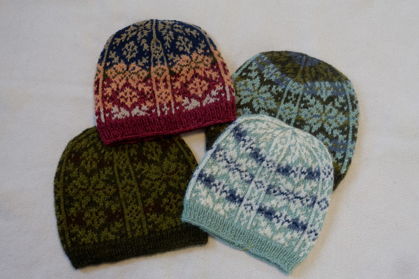 Beanie Strick-Mütze 'Fair Isle' feines Alpaca Norweger Strickmütze