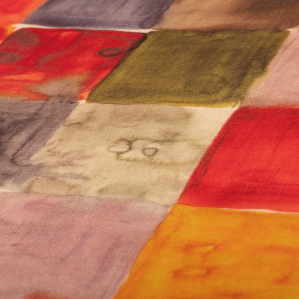 Schal Tuch Aquarelldruck-Muster Wolle GOTS