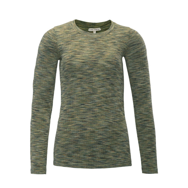 Damen Langarm-Shirt Langarmshirt in feinem Rippenstrick GOTS Prisca