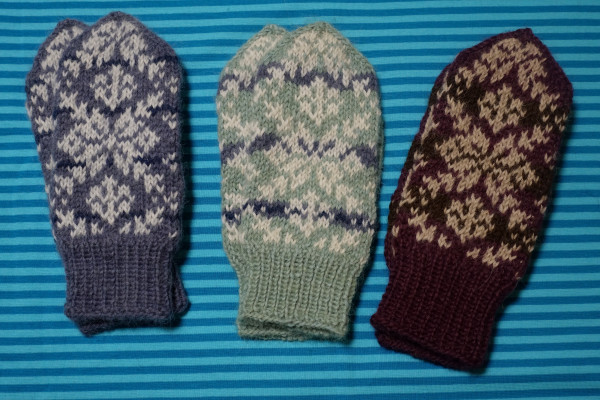 Strick-Handschuhe Alpaca Strickhandschuhe Fäustel 'Norweger' handgestrickt Geschenk Stranded