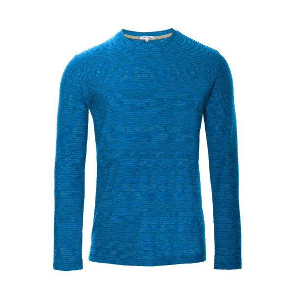 Herren Langarmshirt melange Langarm-Shirt Baumwolle GOTS