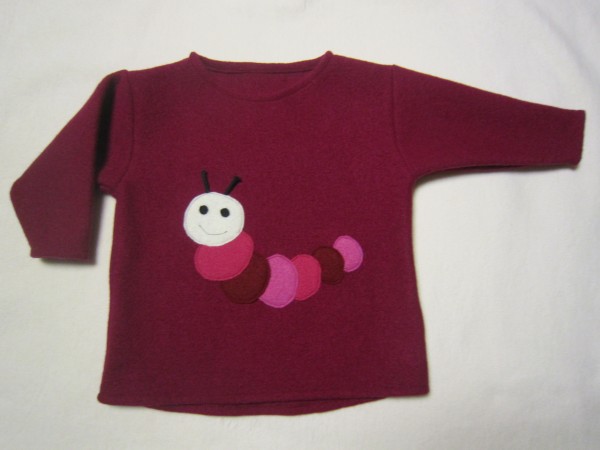 Kinder Walkshirt mit Applikation Walk-Shirt Walkpullover Outdoorpullover