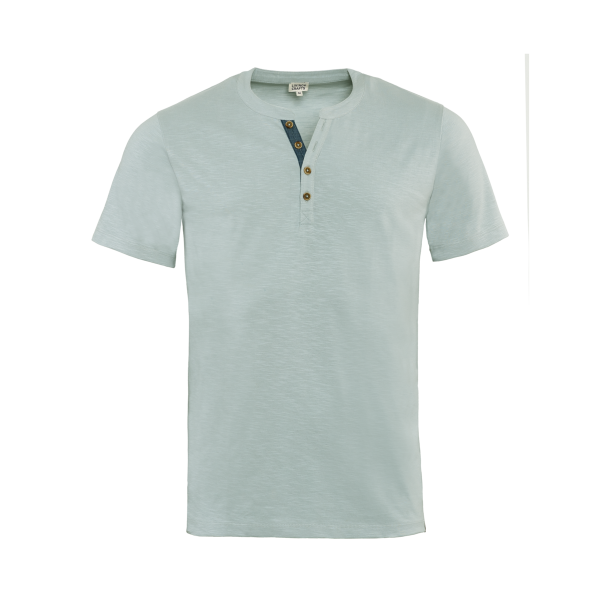 Herren Henley T-Shirt Baumwolle GOTS